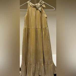 Janie and Jack Rachel Zoe Gold Holiday Girl Dress